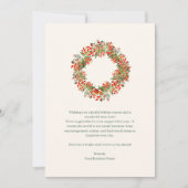 Cartes Pour Fêtes Annuelles Elegant Greenery Wreath Christmas Business (Devant)