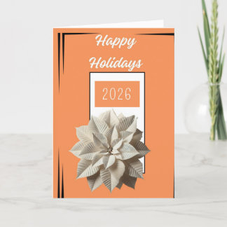 Cartes Pour Fêtes Annuelles "Elegant Happy Holidays 2026 Card - Modern Minimal