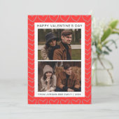 Cartes Pour Fêtes Annuelles Élégant Heureuse Sainte-Valentin des Coeurs rouges (Debout devant)