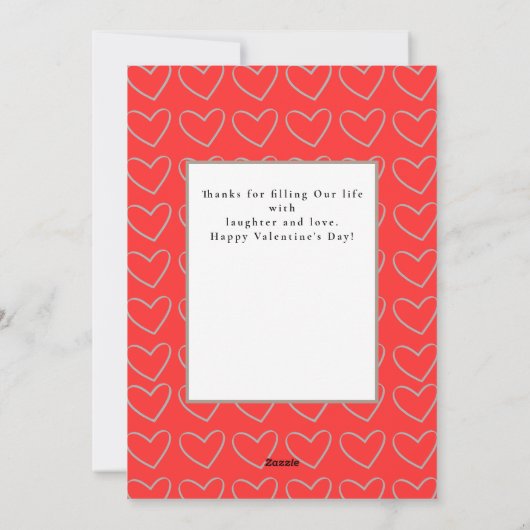 Cartes Pour Fêtes Annuelles Élégant Heureuse Sainte-Valentin des Coeurs rouges (Dos)