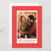 Cartes Pour Fêtes Annuelles Élégant Heureuse Sainte-Valentin des Coeurs rouges (Devant / Derrière)