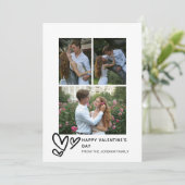 Cartes Pour Fêtes Annuelles Élégant Heureuse Sainte-Valentin des Coeurs rouges (Debout devant)