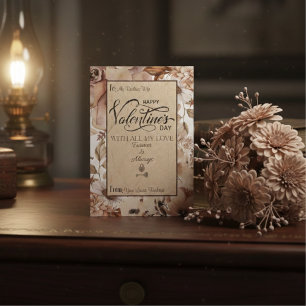 Cartes Pour Fêtes Annuelles Élégant Heureuse Sainte-Valentin floral moderne