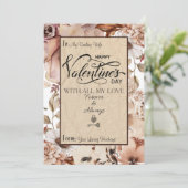 Cartes Pour Fêtes Annuelles Élégant Heureuse Sainte-Valentin floral moderne (Debout devant)