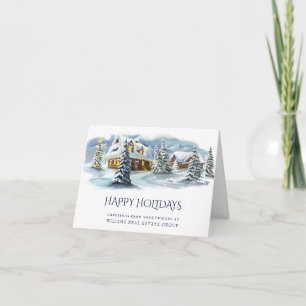 Cartes Pour Fêtes Annuelles Élégant hiver Terre Noël Accueil corporatif