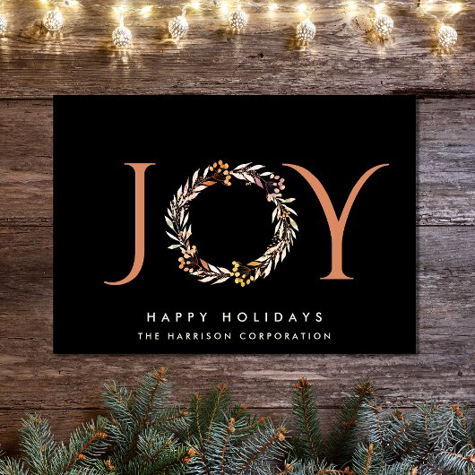 Cartes Pour Fêtes Annuelles Elégant Joy Christmas Corporate
