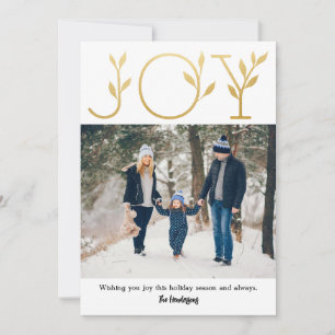 Cartes Pour Fêtes Annuelles Elegant Joy Photo Holiday Card