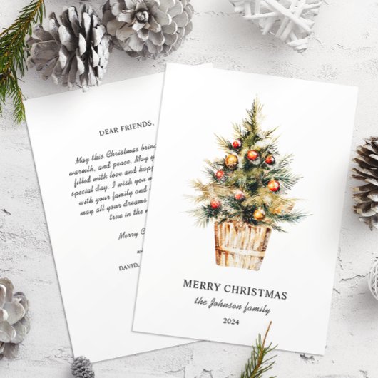 Cartes Pour Fêtes Annuelles Elégant Joyeux Arbre de Noël Non Photo