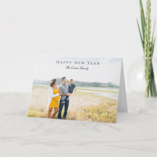 Cartes Pour Fêtes Annuelles Élégant Joyeux Joyeux Jour de l'An Script Photo Si