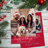 Cartes Pour Fêtes Annuelles Élégant Joyeux Joyeux Jours Script 2 Photo Noël