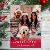 Cartes Pour Fêtes Annuelles Élégant Joyeux Joyeux Jours Script 2 Photo Noël