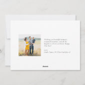 Cartes Pour Fêtes Annuelles Élégant Joyeux Joyeux Nouvel An Script Photo Gross (Dos)