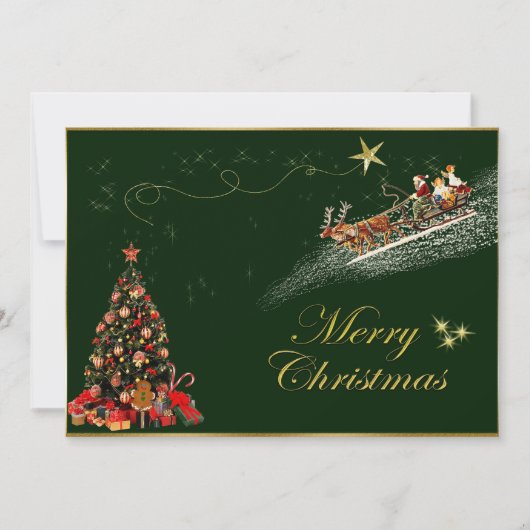Cartes Pour Fêtes Annuelles Élégant Joyeux Noël (Devant)