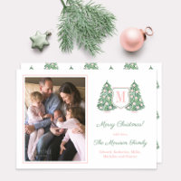 Elégant Joyeux Noël aquarelle Chinoiserie