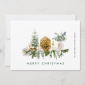Cartes Pour Fêtes Annuelles Élégant Joyeux Noël Boho Composition Entreprise (Devant)