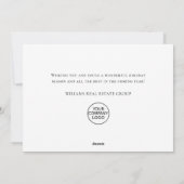 Cartes Pour Fêtes Annuelles Élégant Joyeux Noël Composition Entreprise (Dos)