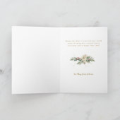 Cartes Pour Fêtes Annuelles Élégant Joyeux Noël en or Botanique 3-Photo (Intérieur)