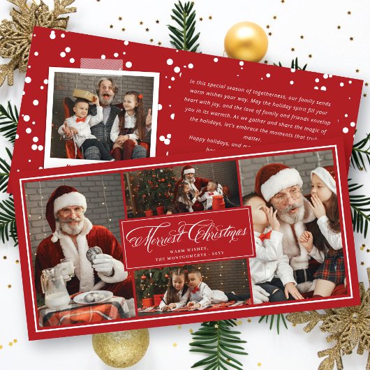 Cartes Pour Fêtes Annuelles Élégant Joyeux Noël Fancy Script 4 Photo
