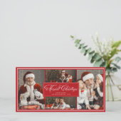Cartes Pour Fêtes Annuelles Élégant Joyeux Noël Fancy Script 4 Photo (Debout devant)