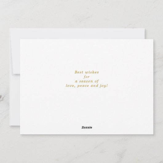 Cartes Pour Fêtes Annuelles Élégant Joyeux Noël Gold Script Typographie (Dos)