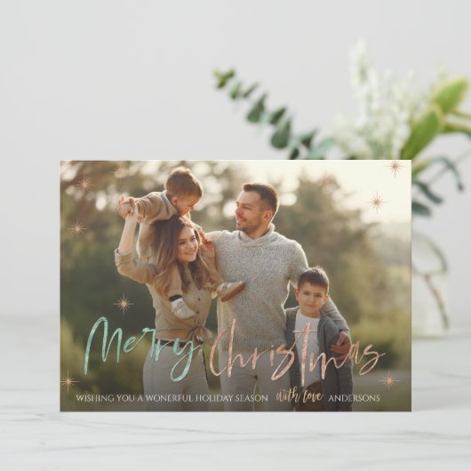 Cartes Pour Fêtes Annuelles Élégant Joyeux Noël mignon Parties scintillant Scr (Debout devant)