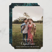 Cartes Pour Fêtes Annuelles Élégant Joyeux Noël | Photo en couple (Devant / Derrière)