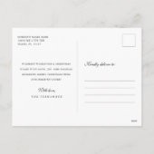 Cartes Pour Fêtes Annuelles Élégant Joyeux Noël Photo Simple Script (Dos)