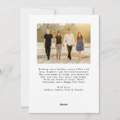 Cartes Pour Fêtes Annuelles Élégant Joyeux Noël Script 2 Photo (Dos)