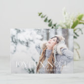 Cartes Pour Fêtes Annuelles Elegant Joyeux Noel | Une photo de Noël (Debout devant)