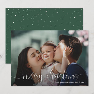 Cartes Pour Fêtes Annuelles Élégant Joyeux script de Noël Photo