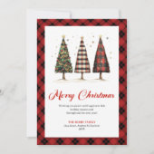 Cartes Pour Fêtes Annuelles Elegant Leopard Christmas Tree Digital Holiday  (Devant)