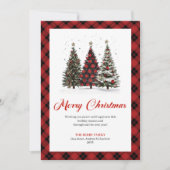 Cartes Pour Fêtes Annuelles Elegant Leopard Pattern Christmas Tree Greeting  (Devant)