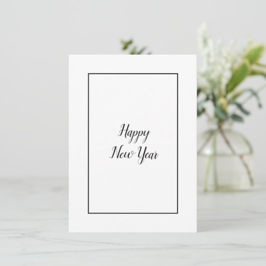 Cartes Pour Fêtes Annuelles Élégant Logo d'affaires moderne et heureux du Nouv (Debout devant)