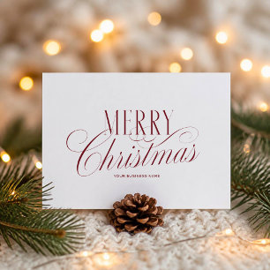 Cartes Pour Fêtes Annuelles Élégant Logo de Noël Rouge Entreprise Écriture Man
