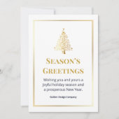 Cartes Pour Fêtes Annuelles Élégant logo professionnel personnalisé Noël bleu (Devant)