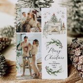 Cartes Pour Fêtes Annuelles Elégant Mantel verdoyant Joyeux Noël 2 Photo