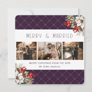 Cartes Pour Fêtes Annuelles Élégant mariage botanique violet