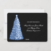 Cartes Pour Fêtes Annuelles Élégant mariage de Noël Elopement bleu (Dos)