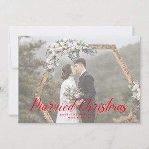 Cartes Pour Fêtes Annuelles Élégant Marié Noël Nouveau marié Photo Holiday C