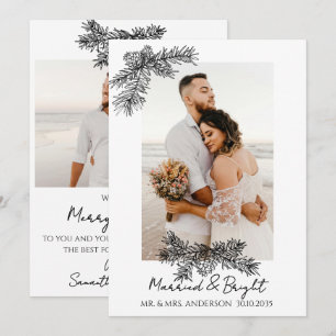 Cartes Pour Fêtes Annuelles Élégant Marié & Simple Noël Lumineux