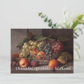 Cartes Pour Fêtes Annuelles Elégant Merci Gratuit Bienheureux Fruit D'Automne (Debout devant)