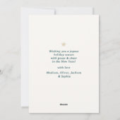 Cartes Pour Fêtes Annuelles Elegant Merry Christmas Script Botanical Wreath  (Dos)