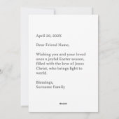 Cartes Pour Fêtes Annuelles Elégant message de Pâques (Dos)