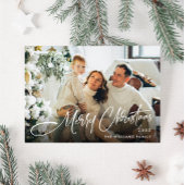 Cartes Pour Fêtes Annuelles Élégant minimal Noël Salutation photo Code QR