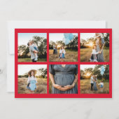 Cartes Pour Fêtes Annuelles Élégant minimal Rouge Script photo moderne Noël (Dos)