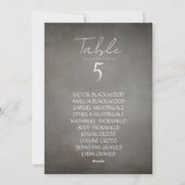 Cartes Pour Fêtes Annuelles Élégant minimal Smoky Hanging Seating Chart (Dos)