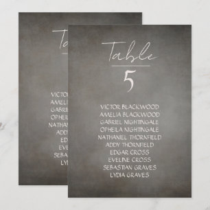 Cartes Pour Fêtes Annuelles Élégant minimal Smoky Hanging Seating Chart