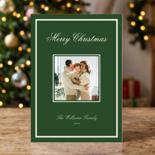 Cartes Pour Fêtes Annuelles Élégant Minimaliste 1 Photo Noël