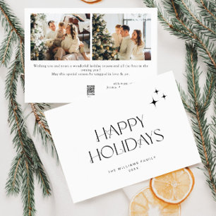 Cartes Pour Fêtes Annuelles Élégant minimaliste 3 photo voeux de Noël