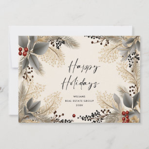 Cartes Pour Fêtes Annuelles Élégant minimaliste entreprise Noël bohème